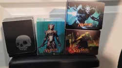 MTG Ultra Pro Deck Box Lot (4) - Skull, Dimir, Gruul, Magic The Gathering - Image 1