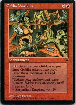 Lot of 3 MTG Magic The Gathering Goblin Warrens Fallen Empires See Scans - Image 3