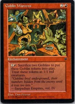 Lot of 3 MTG Magic The Gathering Goblin Warrens Fallen Empires See Scans - Image 5