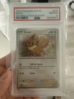 2025 POKEMON SVP EN-SV BLACK STAR PROMO #200 EEVEE PSA 10 - Image 1