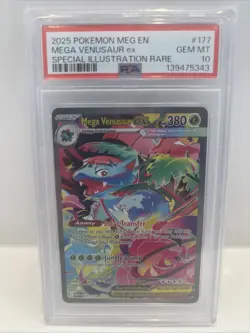 Pokemon TCG Mega Venusaur EX 177/132 Sir Mega Evolution PSA 10 - Image 1