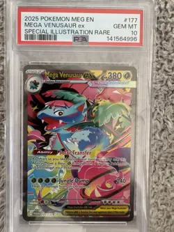 Pokemon TCG Mega Venusaur ex Me01 Mega Evolution SIR Holo 177/132 ENG PSA 10 - Image 1