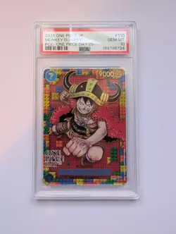Bandai One Piece Monkey D. Luffy P-110 ONE PIECE DAY25 PSA 10 Japanese Promo TCG - Image 1