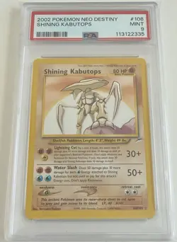 PSA 9 Shining Kabutops 108/105 Neo Destiny Secret Rare Holo Pokemon WOTC 2002 - Image 1