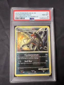 Pokemon League Promo Reverse Holo Houndoom - PSA 8 2010 HG & SS 5/90 - PW - Image 1