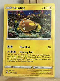 Stunfisk 055/195 Shinji Kanda - SWSH12 Silver Tempest - Pokemon TCG Common - NM - Image 1