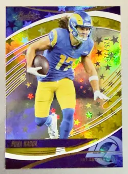 2025 Panini Absolute #63 Puka Nacua Gold Stars Prizm /325 Los Angeles Rams - Image 1