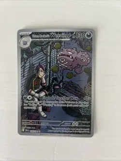 Pokemon TCG Team Rockets Weezing Illustration Rare Destined Rivals 199/182 - Image 1