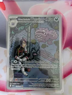 Pokemon TCG Team Rockets Weezing Illustration Rare Card 199/182 Destined Rivals - Image 1