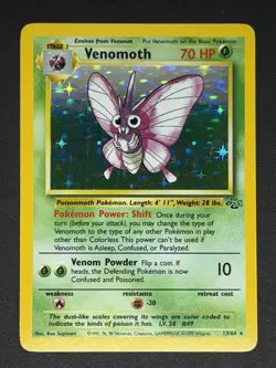 LP/MP - Venomoth 13/64 - Holo Rare Jungle - Pokemon Card - Image 1
