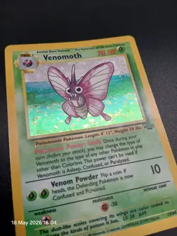 Venomoth card 13 /64 Rare Jungle Set Holo Pokemon Card Unlimited Edition 1999 Mp - Image 4