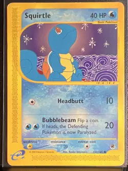 Pokemon Squirtle TCG Expedition Base Set Card 132/165 LP+ - Image 1