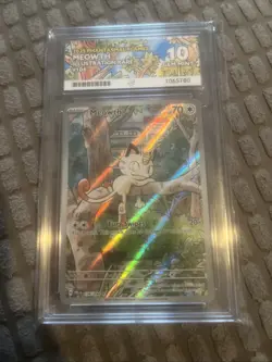 Meowth 106/094 Pokemon TCG Phantasmal Flames Illustration Rare Ace 10 Gem Mint - Image 1