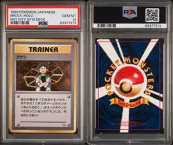 PSA 10 Pokemon Card Brock Holo Nivi City Gym Deck 1998 Japanese - Image 3