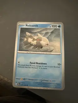 Relicanth Paldean Fates 017/084 Holo Rare English 2025 Basic Pokemon 100HP - Image 1