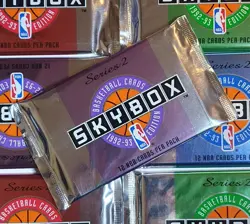 1992-93 Skybox Basketball Series 2 Sealed Pack - Factory Sealed Packs - Image 1