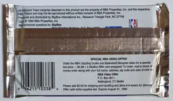 1992-93 Skybox Basketball Series 2 Sealed Pack - Factory Sealed Packs - Image 3
