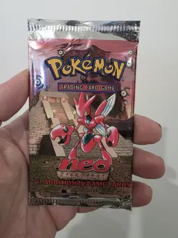 Pokemon Neo Discovery Booster Pack Factory Sealed Scizor Art work - Image 2