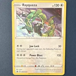 Pokemon TCG Rayquaza SWSH Promo SWSH029 Promo Holo Basic 130 HP English 2020 - Image 1