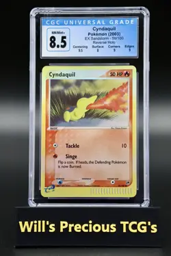 CGC 8.5 Cyndaquil 59/100 EX Sandstorm 2003 Reverse Holo Pokemon Card E Series - Image 1