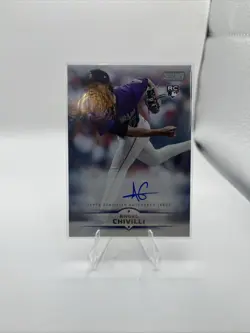 2025 Topps Stadium Club - Angel Chivilli RC On-Card Auto - Rockies (now Yankees) - Image 1