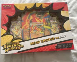 Pokemon TCG: Mega Evolution Ascended Heroes Mega Emboar Ex Box Sealed - Image 1