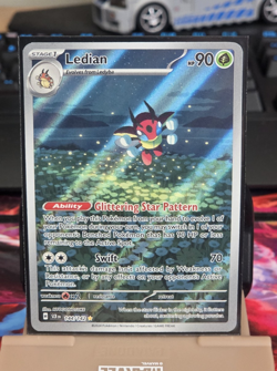 Ledian 144/142 Holo Rare Holo Sv07 Stellar Crown Stage 1 Pokemon TCG English - Image 1