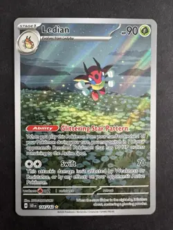Pokemon - Ledian 144/142 Sv07: Stellar Crown Illustration Rare - Pack Fresh - Image 2