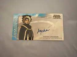 Ayesha Dharker Topps Star Wars Attack of the Clones Widevision Autograph Crease - Image 1