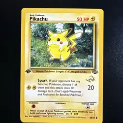 1999 Pokemon Pikachu WoTC Jungle 1st Edition W Stamp NM Condition - Image 1