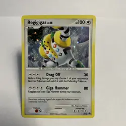 Regigigas DP40 Diamond and Pearl Holo SWIRL Pokemon TCG - Image 1
