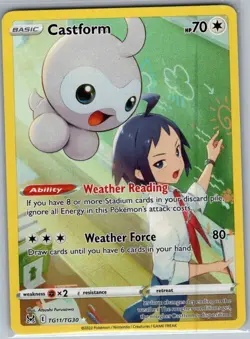 Castform TG11/TG30 SWSH11: Lost Origin Trainer Gallery - Pokemon Card - NM - Image 1