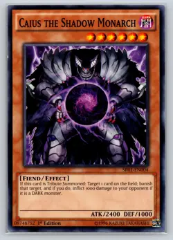 Caius the Shadow Monarch 1st Edition Common Structure Deck SR01-EN004 MP - Image 1