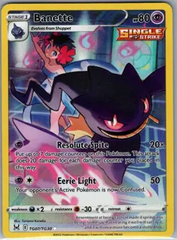 Banette TG07/TG30 SWSH11: Lost Origin Trainer Gallery - Pokemon Card - NM - Image 1