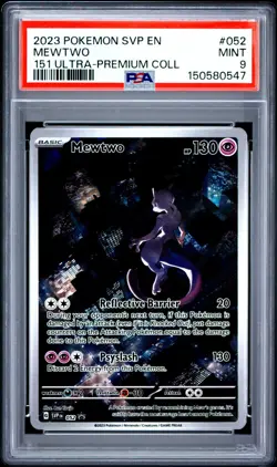 PSA 9 Mint Mewtwo SVP 052 2023 Pokemon 151 Ultra Premium Pokemon Card - Image 1