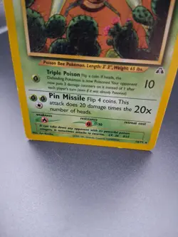 Beedrill 18/75 Neo Discovery LP Vintage Pokemon TCG Card WOTC Unlimited - Image 3