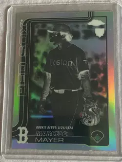 2025 Marcelo Mayer RC Negative Refractor USC117 Rookie 3 Card Lot Red Sox - Image 3