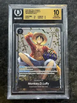 One Piece Card Game Monkey D. Luffy P-075 Tin Promo Foil BGS 10 - Image 1