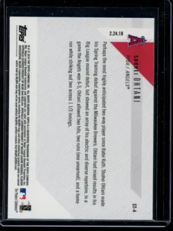 2018 Topps Now Spring Training #ST-4 Shohei Ohtani RC Rookie Card - Image 2