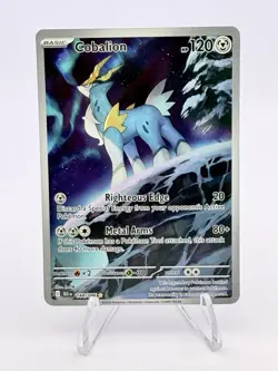 2025 Pokemon SV Black Bolt Cobalion 144/086 Illustration Rare IR Holo NM - Image 1