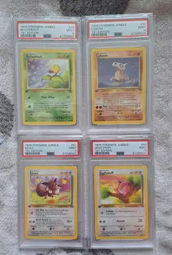 Pokemon TCG Jungle 1st Edition PSA 9 Bundle Near Full Commsn Set WOTC Vintage - Image 2