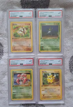 Pokemon TCG Jungle 1st Edition PSA 9 Bundle Near Full Commsn Set WOTC Vintage - Image 4