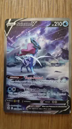 Suicune v GG38/GG70 Crown Zenith: Galarian Gallery Holo Pokemon TCG Card NM - Image 1
