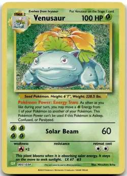 Venusaur 003/034 Holo Classic Collection Trading Card Game Classic Pokemon NM/M - Image 2