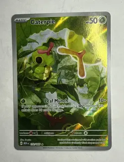 Pokemon TCG Caterpie 172/165 Sv: Scarlet & Violet 151 Illustration Rare Holo NM - Image 1
