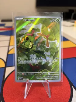 Caterpie 172/165 SV Scarlet & Violet 151 HolO Illustration Rare Pokemon TCG NM - Image 1