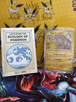 Pokemon x Natural History Museum Jumbo Pikachu Promo Card and Ecology Booklet - Image 1