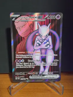 Team Rocket's Mewtwo EX - UR - Destined Rivals 213/182 - NM - Pokemon Card - Image 1