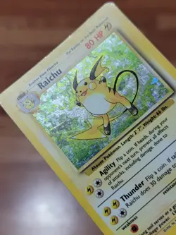 Raichu 14/102 - Base Set Unlimited - WOTC Holo Rare Pokemon Card - Vintage PL* - Image 3