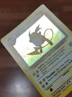 Raichu 14/102 - Base Set Unlimited - WOTC Holo Rare Pokemon Card - Vintage PL* - Image 4